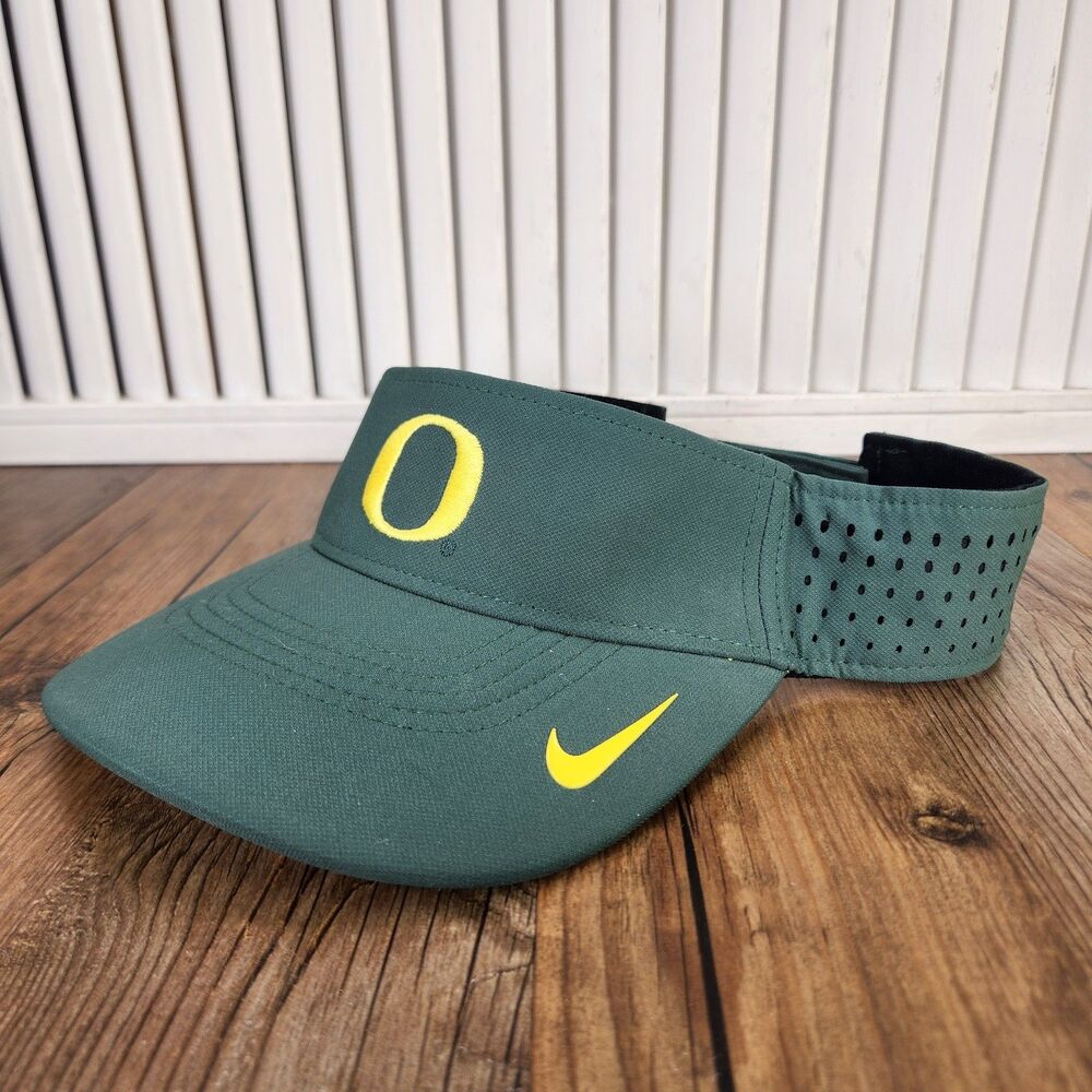 Nike Dri-Fit Oregon Ducks Visor Green Yellow Strapback Golf Tennis College NCAA